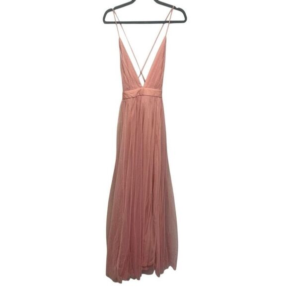 Windsor mauve pink maxi tulle dress size small - Picture 1 of 5